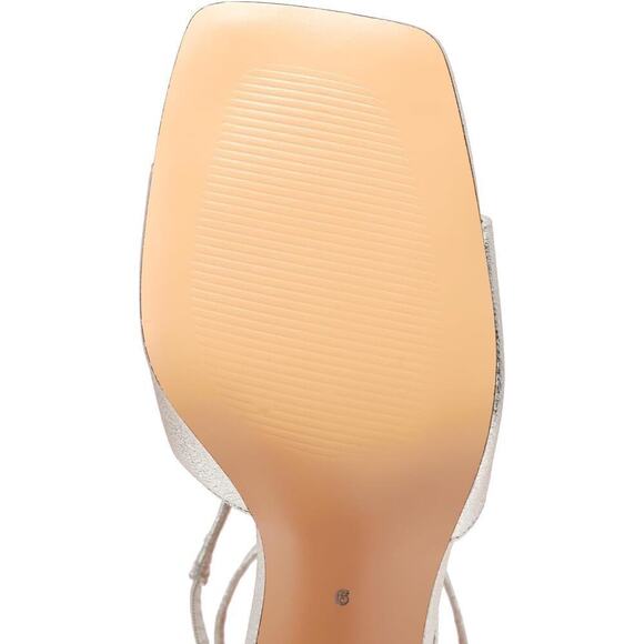 Women's Sandals Ankle Strap Open Round Toe Stiletto Heel Sandals for Women - Picture 5 of 6